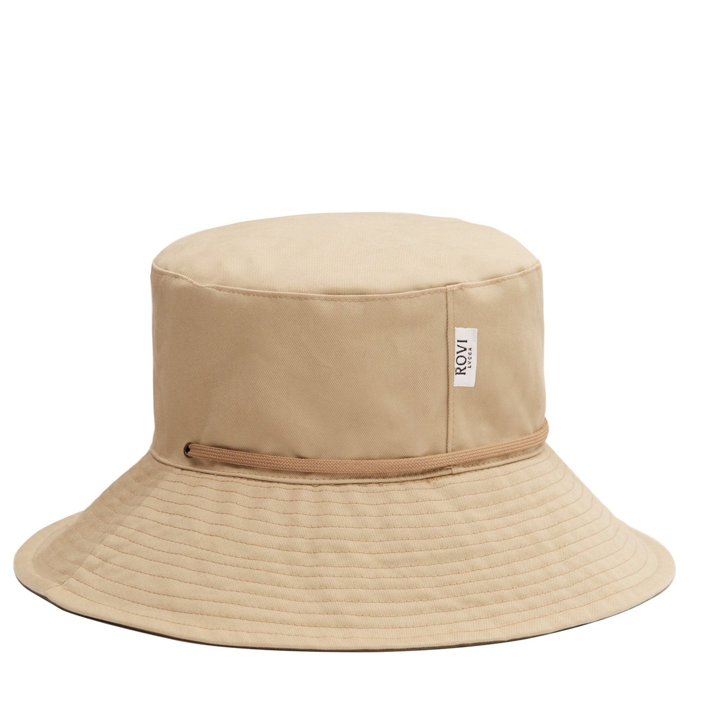 Garden Hat in Beige and Green Cotton Twill