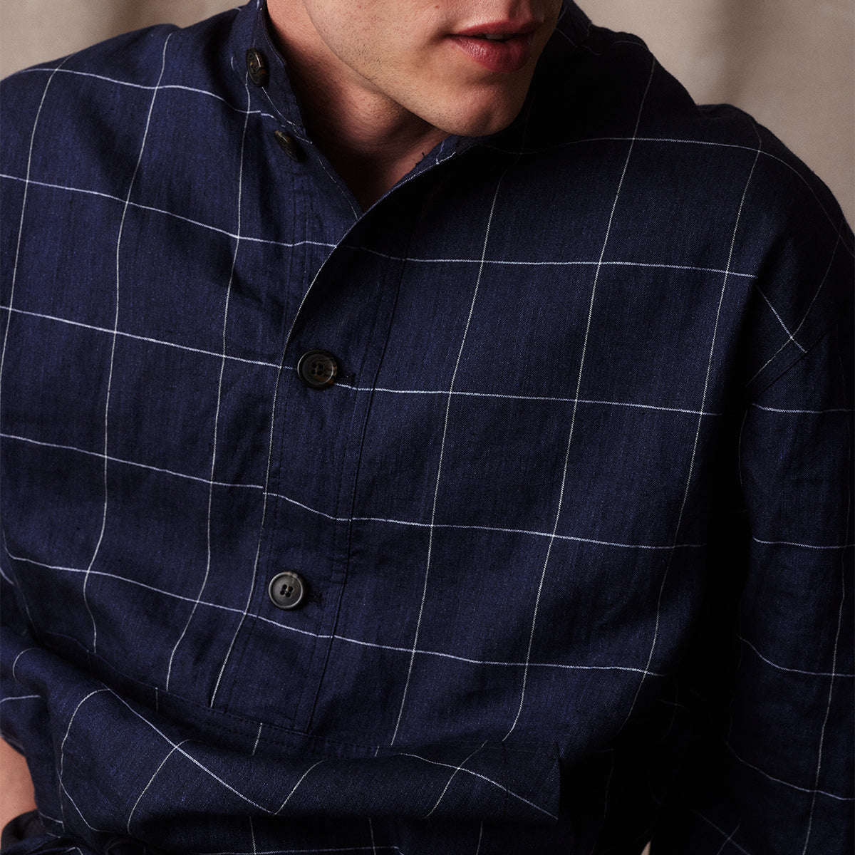 Garden Blazer, Checked Anorak & Cotton Drill Pants in Navy