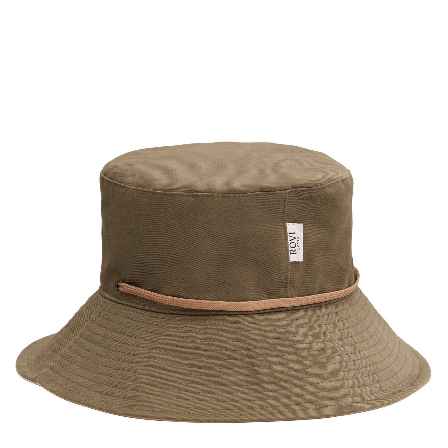Garden Hat in Green and Beige Cotton twill
