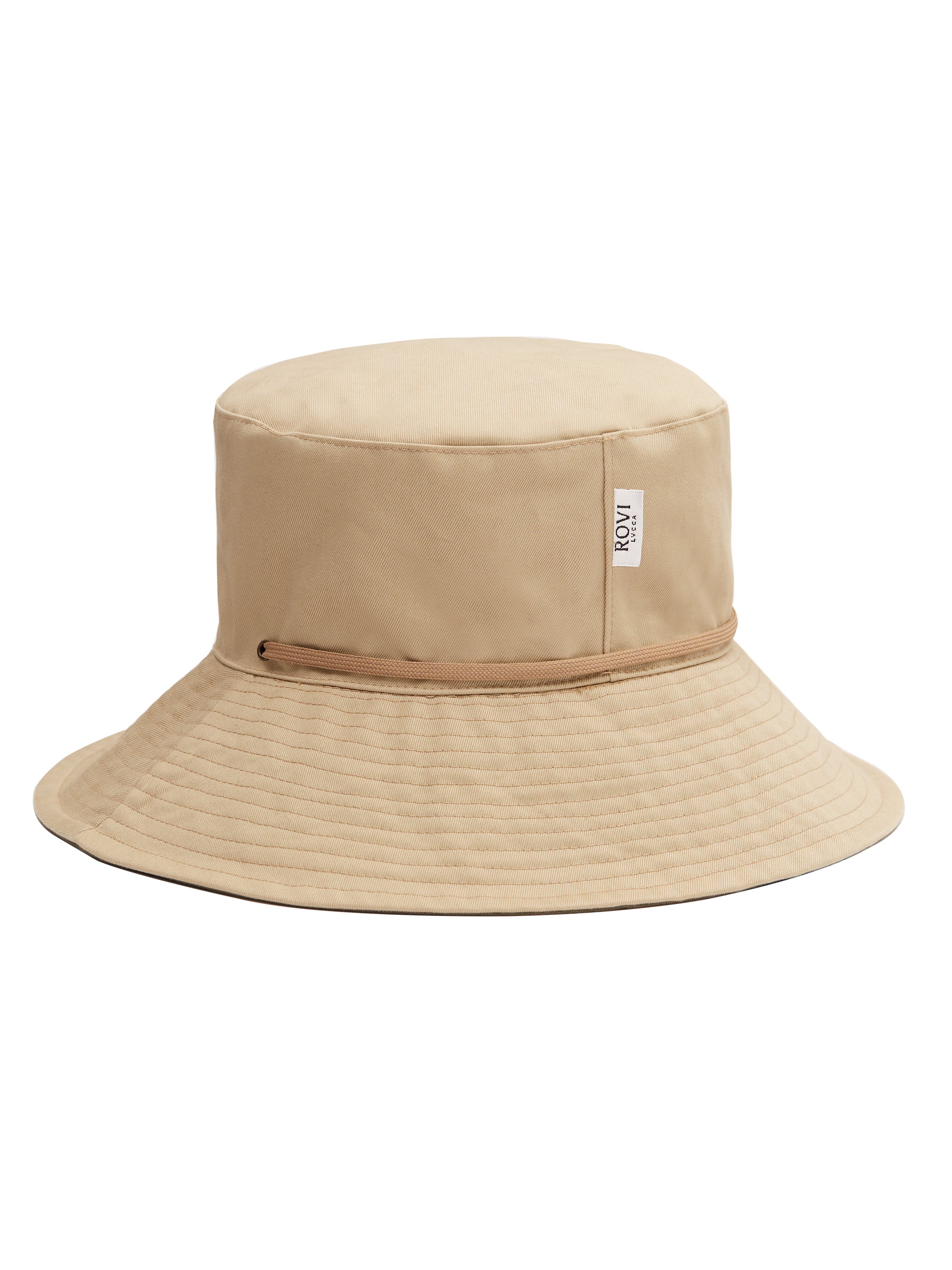 Bucket Hat in Sand Cotton Twill