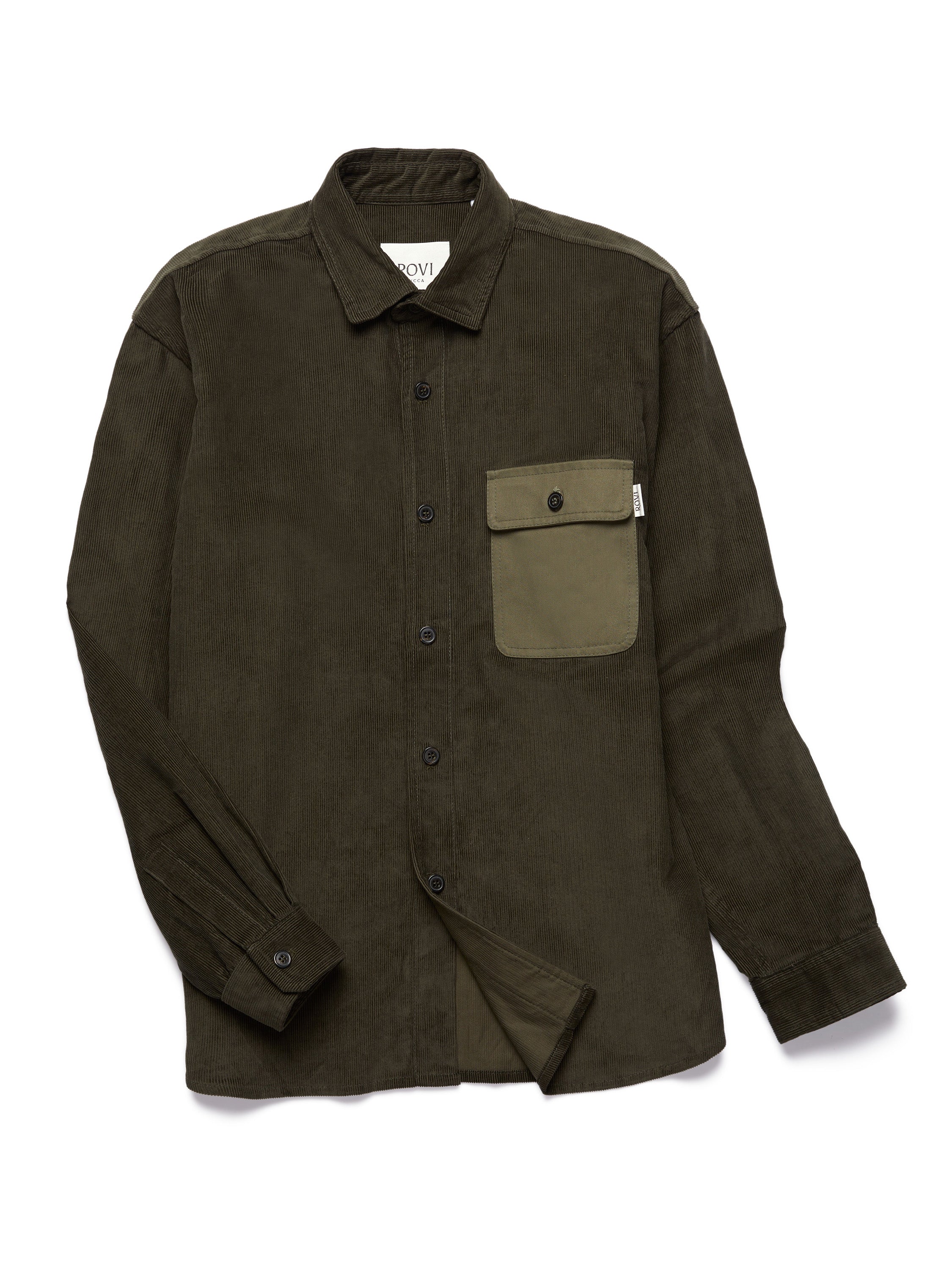 Garden Shirt in Lovat Green Corduroy